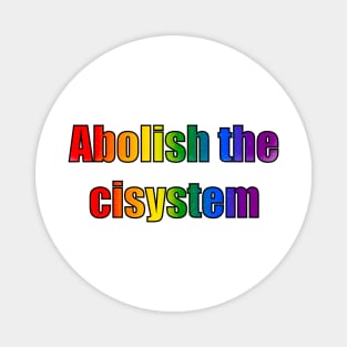 Abolish the cisystem (Rainbow pride) Magnet